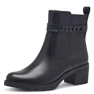 Botki damskie - Tamaris Comfort damskie eleganckie botki EasyStretch i Duo-Tex, Black Nappa, rozmiar 38 EU, Czarna papka, 38 EU - miniaturka - grafika 1
