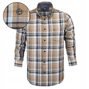 KOSZULA Męska w KRATKĘ z Długim Rękawem Bawełniana Regular Fit Pako Jeans - Koszule męskie - miniaturka - grafika 1