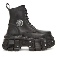 Botki damskie - Botki NEW ROCK M-OVERZTANK001-C1 Czarny - miniaturka - grafika 1