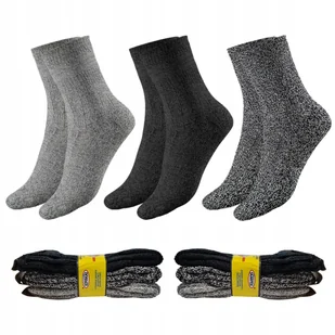 6x Męskie SKARPETY WEŁNIANE Grube BEZUCISKOWE r. 43-46 - Skarpetki męskie - miniaturka - grafika 1