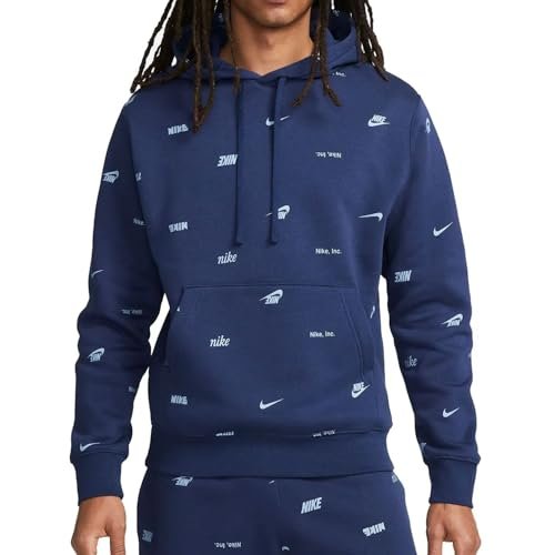 Nike M Nk Club+ BB Po Hoodie AOP Długi sweter Męski