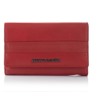 Portfel damski Pierre Cardin ze skóry naturalnej TILAK130 455 - czerwony - Portfele - miniaturka - grafika 1