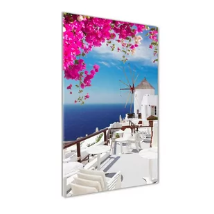 Foto obraz szklany pionowy Santorini Grecja - Obrazy i zdjęcia na płótnie - miniaturka - grafika 1