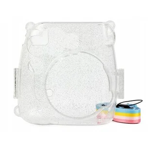 LOVEINSTANT Pokrowiec Futerał Etui Pokrowiec Do Fujifilm Instax Mini 9 8 Przezroczysty Brokat SB4755 - Torby fotograficzne i futerały - miniaturka - grafika 1