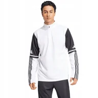 Bluzy męskie - Bluza męska adidas Squadra 25 Training Top biało-czarna JD2987 L - miniaturka - grafika 1