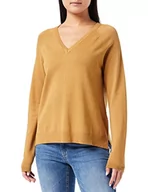 Swetry damskie - Peppercorn Damski sweter Tana z dekoltem w serek, Brązowy, S - miniaturka - grafika 1