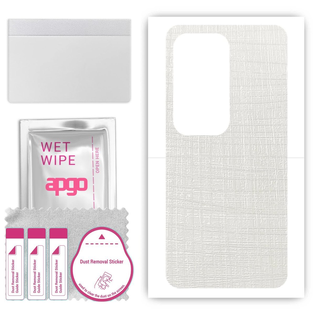 Folia naklejka skórka strukturalna na TYŁ do Oppo Reno11 A - Tkanina Biała - apgo SKINS