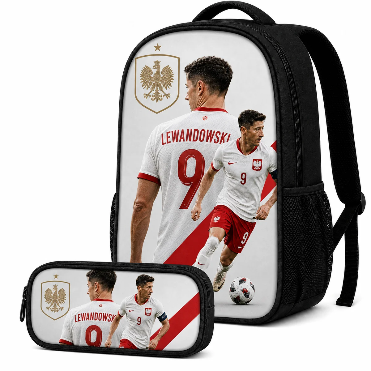 PLECAK ROBERT LEWANDOWSKI ZESTAW SZKOLNY PIÓRNIK NOWA SERIA KL. 1-3 4-8