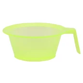 Pozostałe akcesoria fryzjerskie - Miseczka fryzjerska z uchwytem do farbowania do mieszania farby zielona - miniaturka - grafika 1