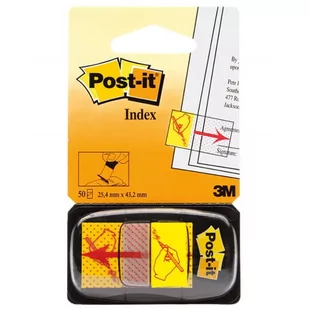 Post-It 3M Zakładki indeksujące z nadrukiem ręka+ołówek (680-31), PP, 25x43mm, 50 kart. 3M-70071392784 - Zakładki indeksujące - miniaturka - grafika 2