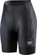 Spodenki rowerowe - Spodenki rowerowe damskie Souke Sports czarne z wkładką rozmiar XL krótkie - miniaturka - grafika 1