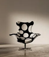 Fotele - Fotel obrotowy bubble base black - miniaturka - grafika 1