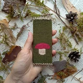 Zakładki do książek - Ręcznie tkana zakładka do książek - borowik. - miniaturka - grafika 1