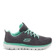 Sneakersy damskie - Sneakersy Skechers Get Connected 12615/CCGR Szary - miniaturka - grafika 1