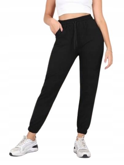 SHEIN SPODNIE DRESOWE DAMSKIE CZARNE CASUAL 38 ŁŁC