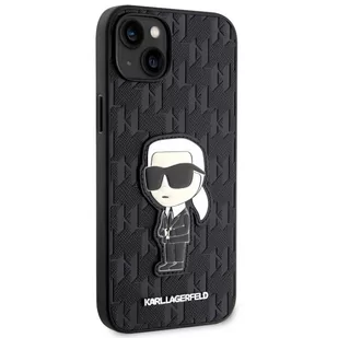 Karl Lagerfeld KLHCP14MSAKHPKK iPhone 14 Plus 6.7" czarny/black Saffiano Monogram Ikonik - Etui i futerały do telefonów - miniaturka - grafika 4