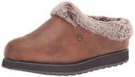 Kapcie damskie - Damskie Skechers Bobs pamiątki R E M ciepłe sztuczne futro outdoorowe zimowe kapcie -, Brązowy Brązowy Mikro Skóra Faux Fur Line Brn, 35.5 EU - miniaturka - grafika 1