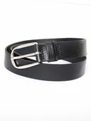 Paski - BIG STAR Skórzany pasek w kolorze czarnym - miniaturka - grafika 1