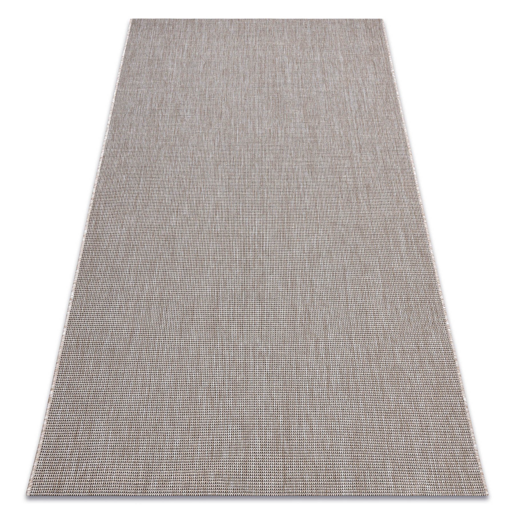 DYWAN SZNURKOWY SIZAL FLOORLUX 20580 gładki, jednolity, jednokolorowy - srebrny / czarny szary 160x230 cm