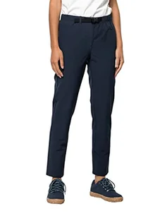Jack Wolfskin Spodnie Damskie Summer Lifestyle W Spodnie Rekreacyjne, Niebieski (Night Blue), 44 - Spodnie damskie - miniaturka - grafika 1