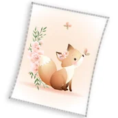 Koce i narzuty dla dzieci - ﻿Koc dla dziecka z miękkiego coralu do łóżeczka Lisek - miniaturka - grafika 1