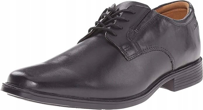 CLARKS MĘSKIE PÓŁBUTY SZNUROWANE CZARNE SKÓRZANE 42,5 1J1A