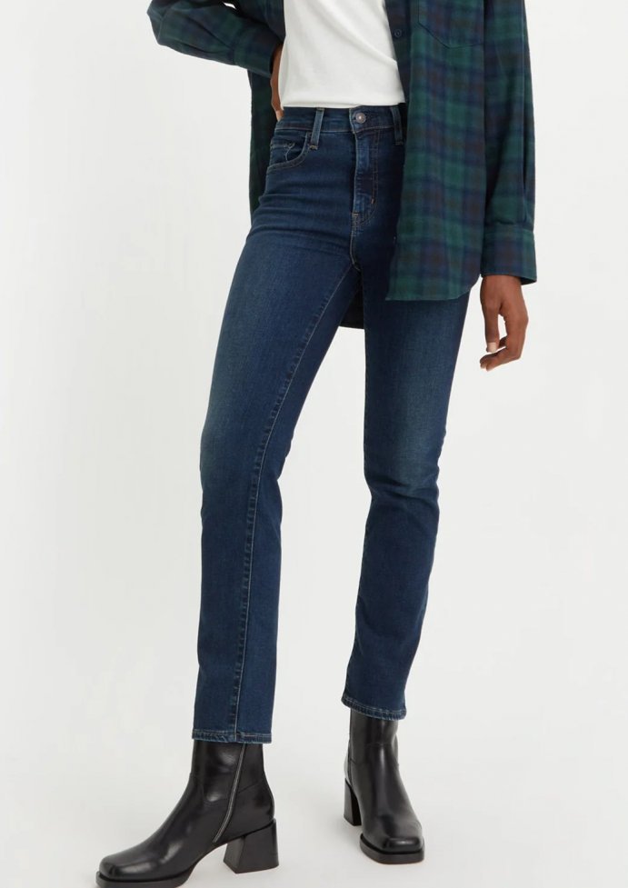 jeansy damskie levis 18883 0208 - 724 high rise niebieski swell