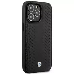 Etui na telefon BMW BMHMP14X22RFGK do Apple iPhone 14 Pro Max 6,7" czarny/black Leather Diamond Pattern MagSafe - Etui i futerały do telefonów - miniaturka - grafika 4
