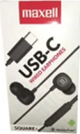 Słuchawki - MAXELL USB-C EARPHONES SQUARE+ BLACK 348566 - miniaturka - grafika 1