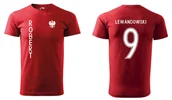 Koszulki sportowe męskie - Koszulka Robert Lewandowski 9 POLSKA jr Katar'22 - miniaturka - grafika 1