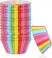 Formy do ciast - Papierowe Foremki Do Pieczenia Muffinek Babeczek Deserów Tęczowe 7Cm 300Szt - miniaturka - grafika 1