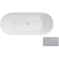 Wanny - Besco Moya Glam wanna wolnostojąca 160x68 cm owalna biały/srebrny/chrom #WMD-160-MS - miniaturka - grafika 1