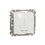Wyłączniki światła i elektryczne - Sedna Design&Elements Łącznik świecznikowy z podświetleniem, biały - miniaturka - grafika 1