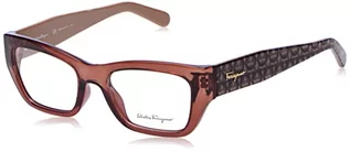 Okulary przeciwsłoneczne - FERRAGAMO damskie okulary przeciwsłoneczne SF2922, przezroczysty brąz, 53, Przezroczysty brązowy - grafika 1