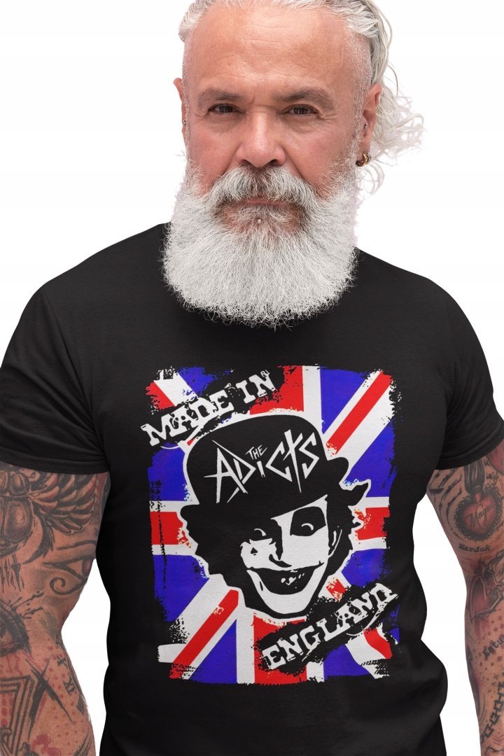 THE ADICTS KOSZULKA T-SHIRT MĘSKI CZARNY punk rock clockwork orange XL