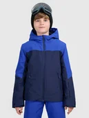 Kurtki i płaszcze dla chłopców - 4F Kurtka narciarska membrana 5000 chłopięca - granatowa 140 (9-10 lat) - miniaturka - grafika 1