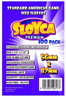 SLOYCA Koszulki Standard American Premium 56x87mm(100szt) - Akcesoria do gier planszowych - miniaturka - grafika 1