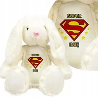 Maskotki i pluszaki - PRZYTULANKA KRÓLIK BIAŁY Twoje Imię Piękne Wzory - miniaturka - grafika 1