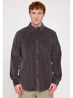 Koszule męskie - MAZINE Koszula sztruksowa w kolorze brązowym - miniaturka - grafika 1