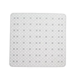 Mata łazienkowa Aura 50 x 51 cm biały Malva - Maty antypoślizgowe - miniaturka - grafika 1