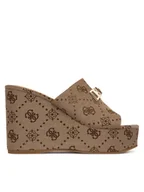 Klapki i japonki damskie - Guess Klapki FLJEVZ FAL04 Beżowy jasny - miniaturka - grafika 1