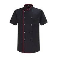 Kurtki męskie - Misemiya - Męska kurtka szefa kuchni - Męska kurtka szefa kuchni - Mundur dokujący -Nr ref. 8421B, Kurtka kuchenna 6821b - Czarna, XXL - miniaturka - grafika 1