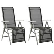 Fotele i krzesła ogrodowe - vidaXL Rozkładane krzesła ogrodowe 2 szt. textilene i aluminium 312197 - miniaturka - grafika 1
