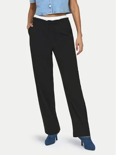 ONLY Spodnie materiałowe Tille 15338509 Czarny Straight Fit - Spodnie sportowe damskie - miniaturka - grafika 1