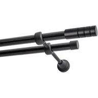 Karnisze - Karnisz DECASTYL Techno podwójny 160 cm Czarny - miniaturka - grafika 1