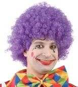 Dodatki do strojów karnawałowych - Guirca Peruka party "Afro Klaun", fioletowa, GUIRCA GU90208 - miniaturka - grafika 1