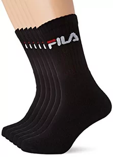 Fila męskie bawełniane skarpety sportowe, skarpety męskie, wygodne, miękkie w dotyku (zestaw 6 sztuk), czarny, 43/46 EU - Skarpetki damskie - miniaturka - grafika 1