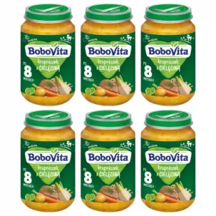 BoboVita Krupniczek z cielęciną po 8 miesiącu zgrzewka 6 x 190 g - Dania dla dzieci - miniaturka - grafika 1