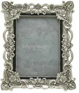 Ramki na zdjęcia - RAMKA NA ZDJĘCIA srebrna z dekoracyjną ramką z żywicy 24x20 cm (zdjęcie 13x18 cm) - miniaturka - grafika 1