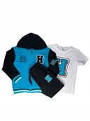 Dresy i komplety dla chłopców - dres chłopięcy komplet dresowy 3 elementy 122/128 - 8 lat - H - F-26 - miniaturka - grafika 1